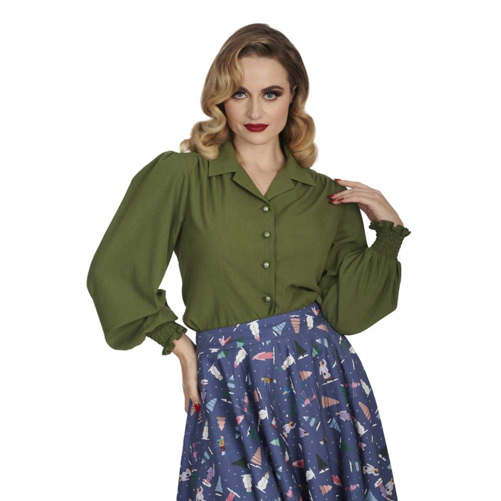 Banned - Bonnie Blouse - Olive green